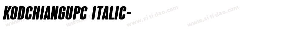 KodchiangUPC Italic字体转换